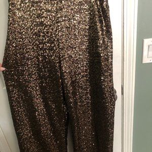 Banana Republic Gold Sequin Trouser
